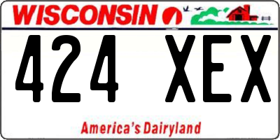 WI license plate 424XEX