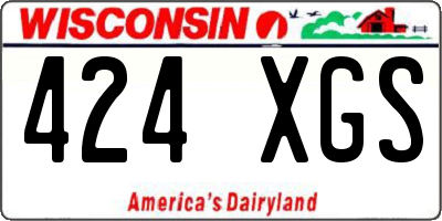 WI license plate 424XGS