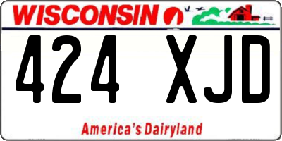 WI license plate 424XJD