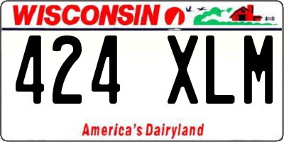 WI license plate 424XLM
