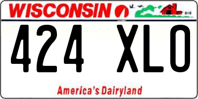WI license plate 424XLO