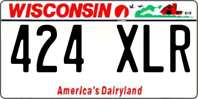 WI license plate 424XLR