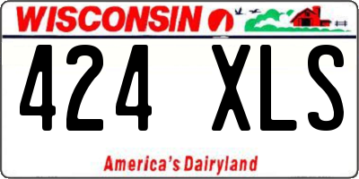 WI license plate 424XLS