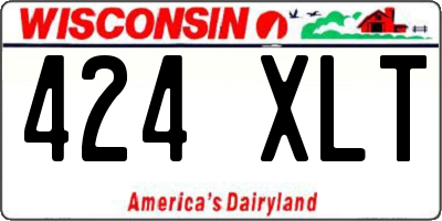WI license plate 424XLT
