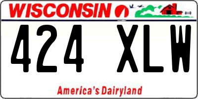 WI license plate 424XLW