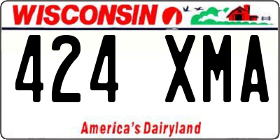 WI license plate 424XMA
