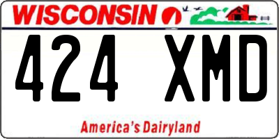 WI license plate 424XMD