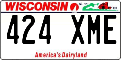 WI license plate 424XME