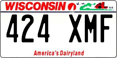 WI license plate 424XMF