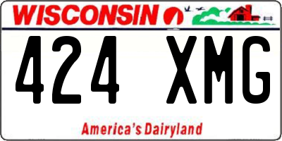 WI license plate 424XMG