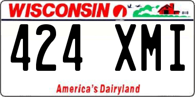 WI license plate 424XMI