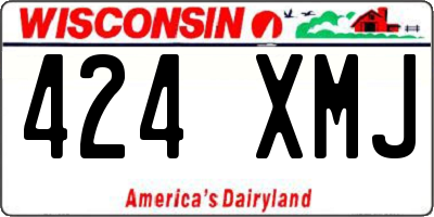 WI license plate 424XMJ