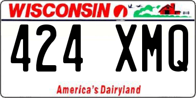 WI license plate 424XMQ