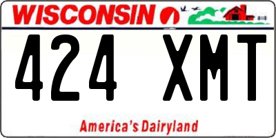 WI license plate 424XMT