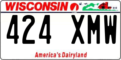 WI license plate 424XMW
