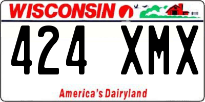 WI license plate 424XMX