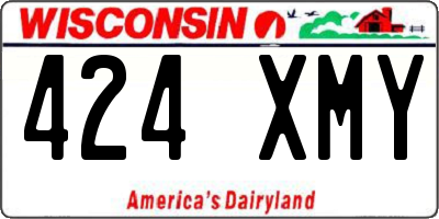 WI license plate 424XMY