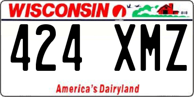 WI license plate 424XMZ