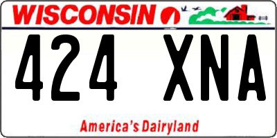 WI license plate 424XNA