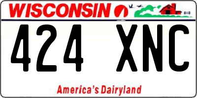 WI license plate 424XNC