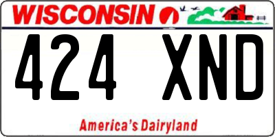 WI license plate 424XND