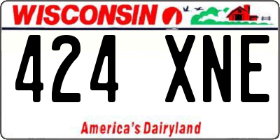 WI license plate 424XNE