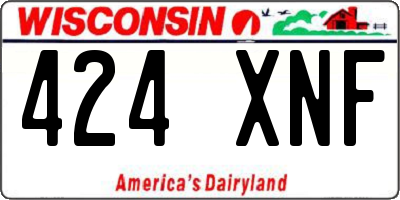 WI license plate 424XNF