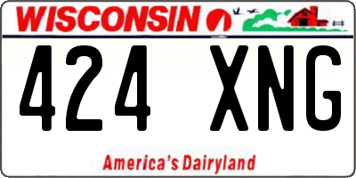WI license plate 424XNG
