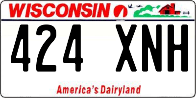 WI license plate 424XNH