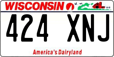 WI license plate 424XNJ