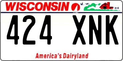 WI license plate 424XNK
