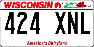 WI license plate 424XNL