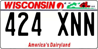 WI license plate 424XNN