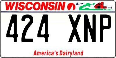 WI license plate 424XNP