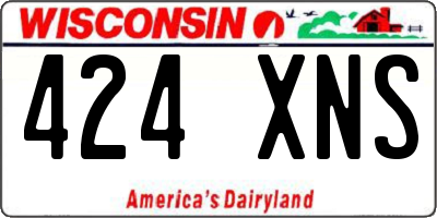 WI license plate 424XNS