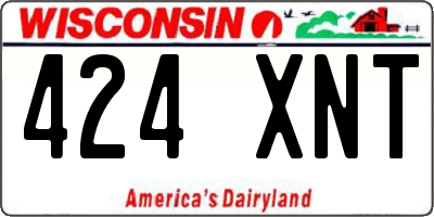 WI license plate 424XNT