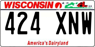 WI license plate 424XNW