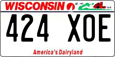 WI license plate 424XOE