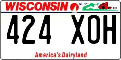WI license plate 424XOH