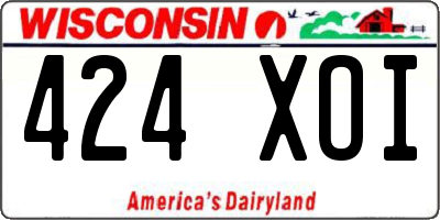 WI license plate 424XOI