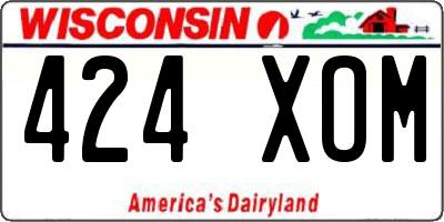 WI license plate 424XOM