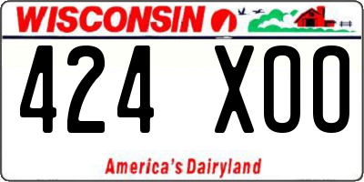 WI license plate 424XOO