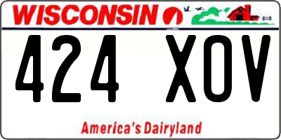 WI license plate 424XOV