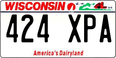 WI license plate 424XPA