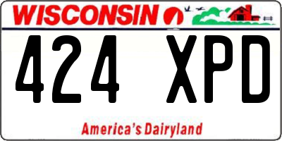 WI license plate 424XPD