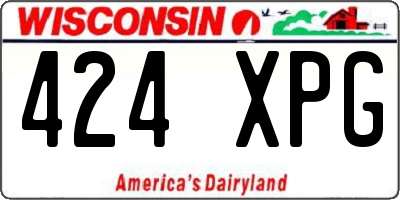 WI license plate 424XPG