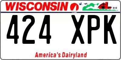 WI license plate 424XPK