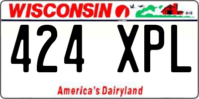 WI license plate 424XPL
