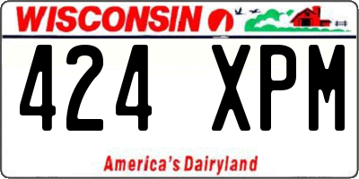 WI license plate 424XPM