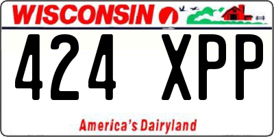 WI license plate 424XPP